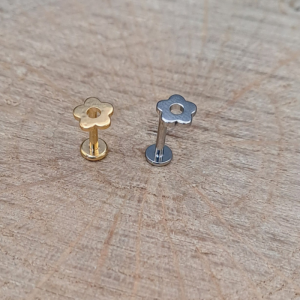Labret titanio G23 flor