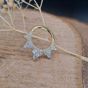 Aro triángulos circonita plata 925