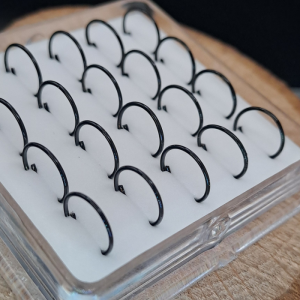 Aro negro  plata 925 (nostril)
