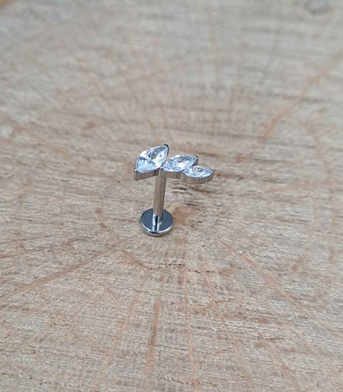 Labret - fantasía F136 titanio con circonitas