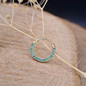 Aro circonitas verde plata 925