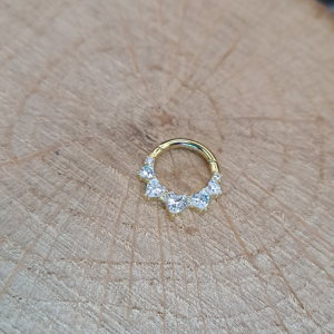 Aro corazones circonitas plata 925